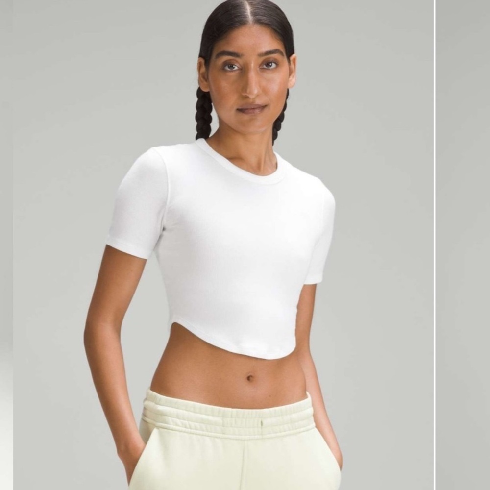 Hold Tight Cropped T-Shirt  White Cropped Women's Top